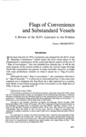 Flags of convenience and substandard vessels: a review of the ILO's approach to the problem