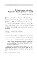 Trabajadores a domicilio: necesidad de una protección social