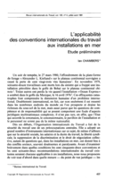 L'applicabilité des conventions internationales du travail aux installations en mer: étude préliminaire
