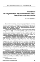 Problèmes de l'organisation des travailleurs ruraux: l'expérience camerounaise
