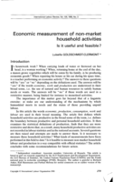 Economic measurement of non-market household activities: is it useful and feasible?