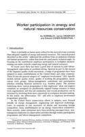 Worker participation in energy and natural resources conservation