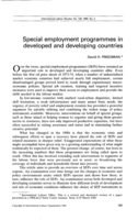 Special employment programmes in developed and developing countries