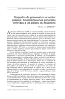 Reajustes de personal en el sector público: consideraciones generales referidas a los países en desarrollo