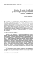 Medios de vida duraderos y tecnología ecológicamente inocua y racional