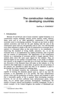 The construction industry in developing countries