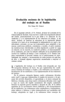 Evolución reciente de la legislación del trabajo en el Sudán