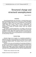 Structural change and structural unemployment
