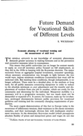 Future demand for vocational skills at different levels