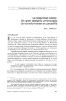 La seguridad social: un gran designio amenazado de transformarse en pesadilla