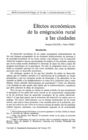 Efectos económicos de la emigración rural a las ciudades