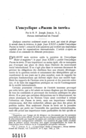 L'encyclique "Pacem in terris"