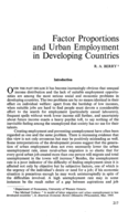 Factor proportions and urban employment in developing countries