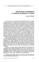 Employment implications of ethanol production in Brazil