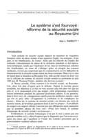 Le système s'est fourvoyé: réforme de la sécurité sociale au Royaume-Uni