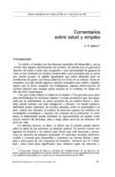 Comentarios sobre salud y empleo