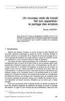 Un nouveau style de travail fait son apparition: le partage des emplois