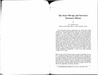 The Swiss old-age and survivors' insurance scheme