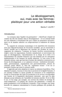 Le développement, oui, mais avec les femmes: plaidoyer pour une action véritable