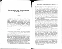 Reconversion and reconstruction in the USSR