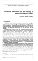 Vocational education and the training of industrial labour in Brazil