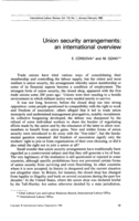 Union security arrangements: an international overview