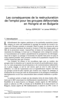 Les conséquences de la restructuration de l'emploi pour les groupes défavorisés en Hongrie et en Bulgarie