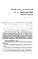 Enseñanza y formación en los países en vías de desarrollo