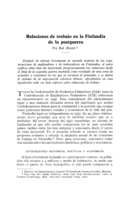 Relaciones de trabajo en la Finlandia de la postguerra