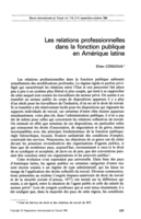 Les relations professionnelles dans la fonction publique en Amérique latine