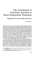 The contribution of non-farm activities to rural employment promotion: experience in Iran, India and Syria