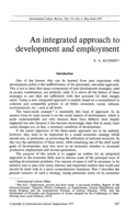 An integrated approach to development and employment