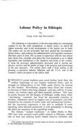 Labour policy in Ethiopia