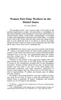 Women part-time workers in the United States