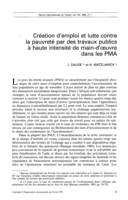 Création d'emplois et lutte contre la pauvreté par des travaux publics à haute intensité de main-d'oeuvre dans les PMA