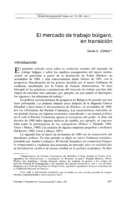 El mercado de trabajo búlgaro en transición