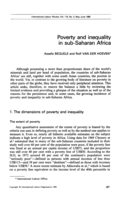 Poverty and inequality in sub-Saharan Africa