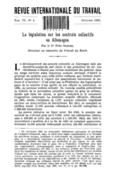 La législation sur les contrats collectifs en Allemagne