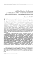Utilidad de los sindicatos para subsanar las carencias sociales y económicas en los países avanzados