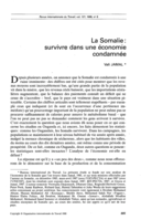 La Somalie: survivre dans une économie condamnée