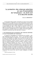 La protection des créances salariales en cas d'insolvabilité de l'employeur: du droit civil à la sécurité sociale