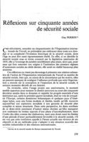 Réflexions sur cinquante années de sécurité sociale