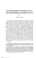 The measurement of productivity in state undertakings and public services
