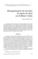 Reorganización de servicios de mano de obra en el Reino Unido