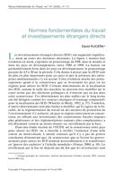 Normes fondamentales du travail et investissements étrangers directs