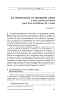 La liberalización del transporte aéreo y sus consecuencias para los auxiliares de vuelo