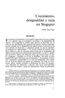 Crecimiento, desigualdad y raza en Singapur