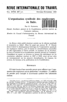 L'organisation syndicale des employeurs en Italie