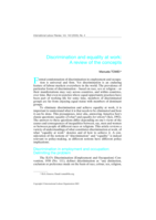 Discrimination and equality at work: a review of the concepts