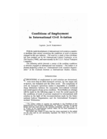 Conditions of employment in international civil aviation